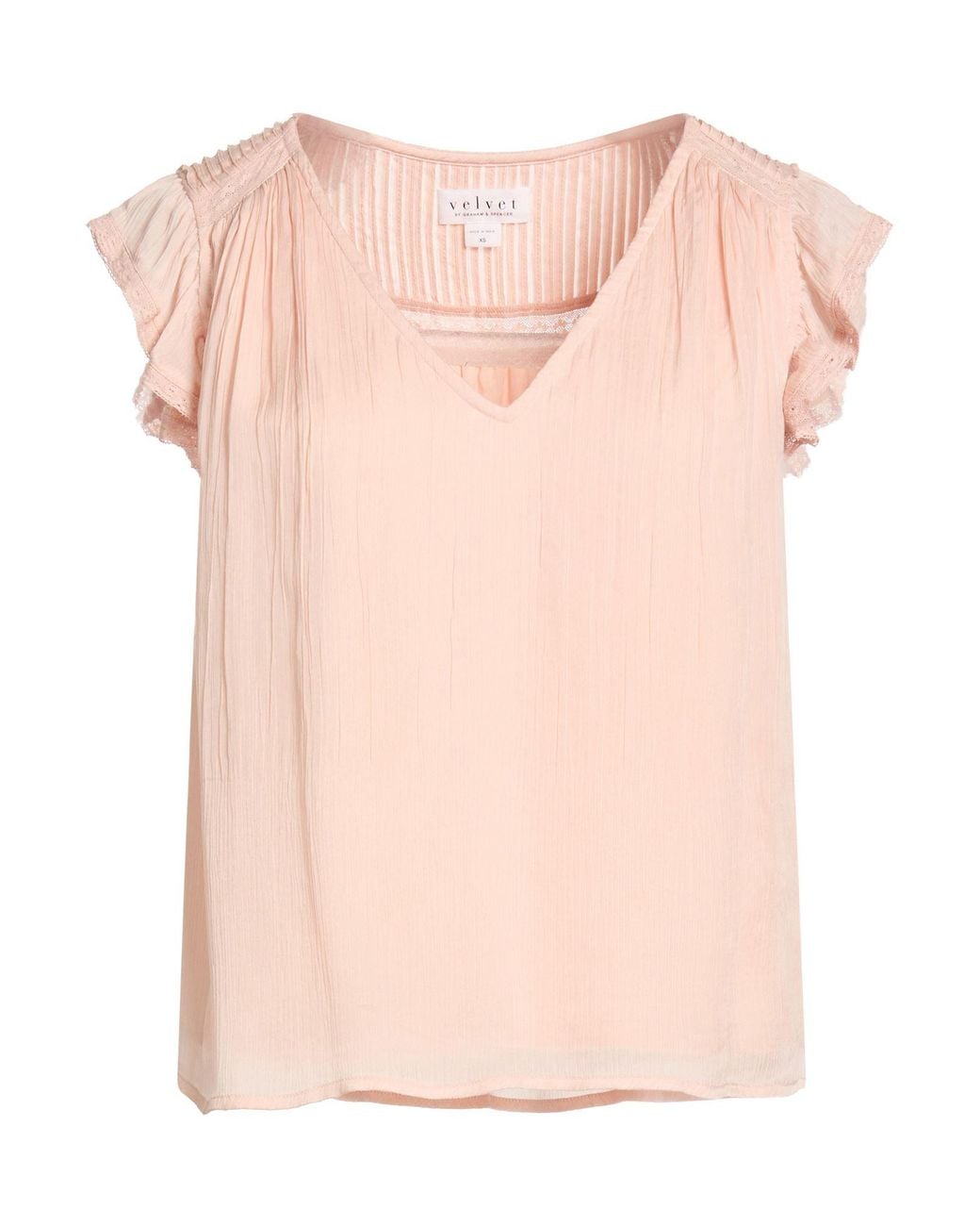Velvet By Graham & Spencer Pink Light Top Viscose