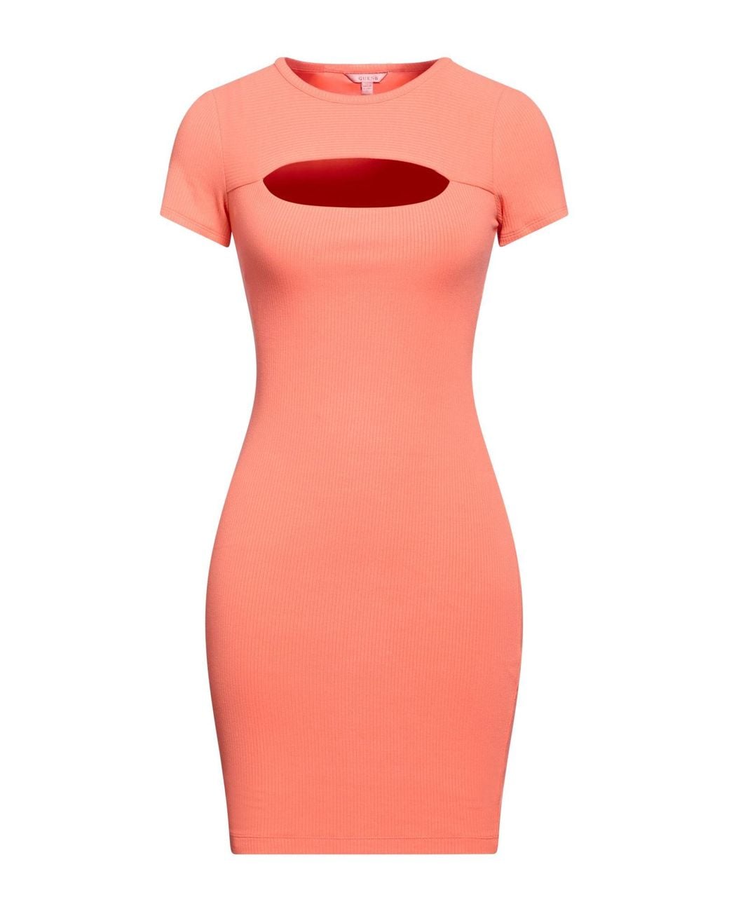 Guess Pink Mini Dress Viscose, Elastane