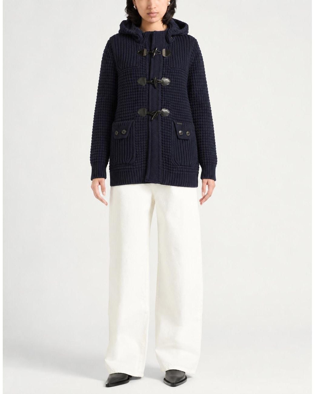 Bark Blue Coat Wool, Polyamide