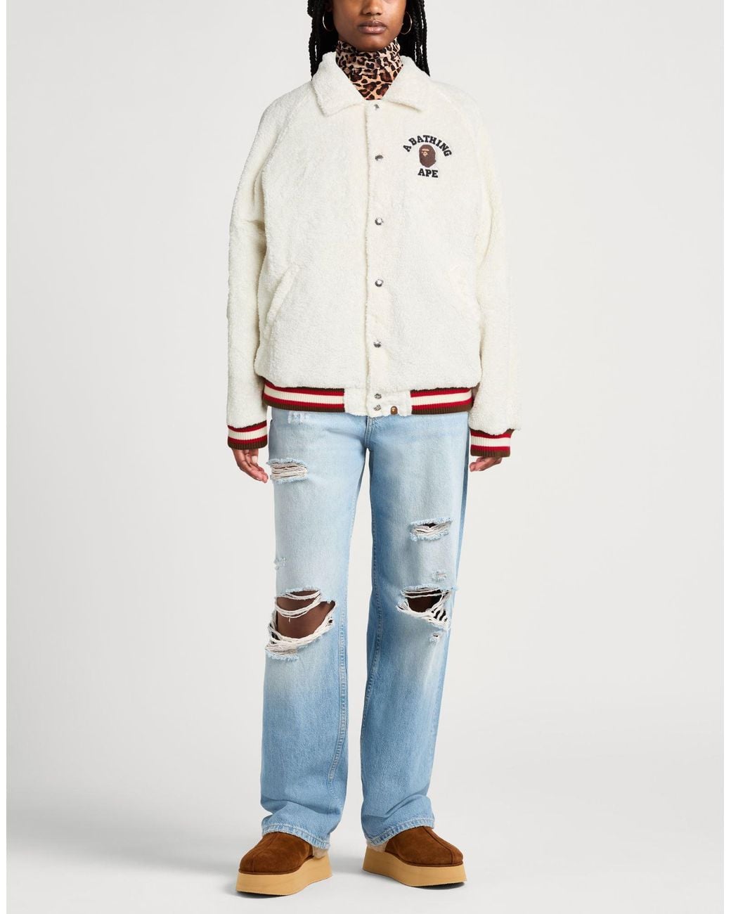 Shearling & Teddy di A Bathing Ape in White