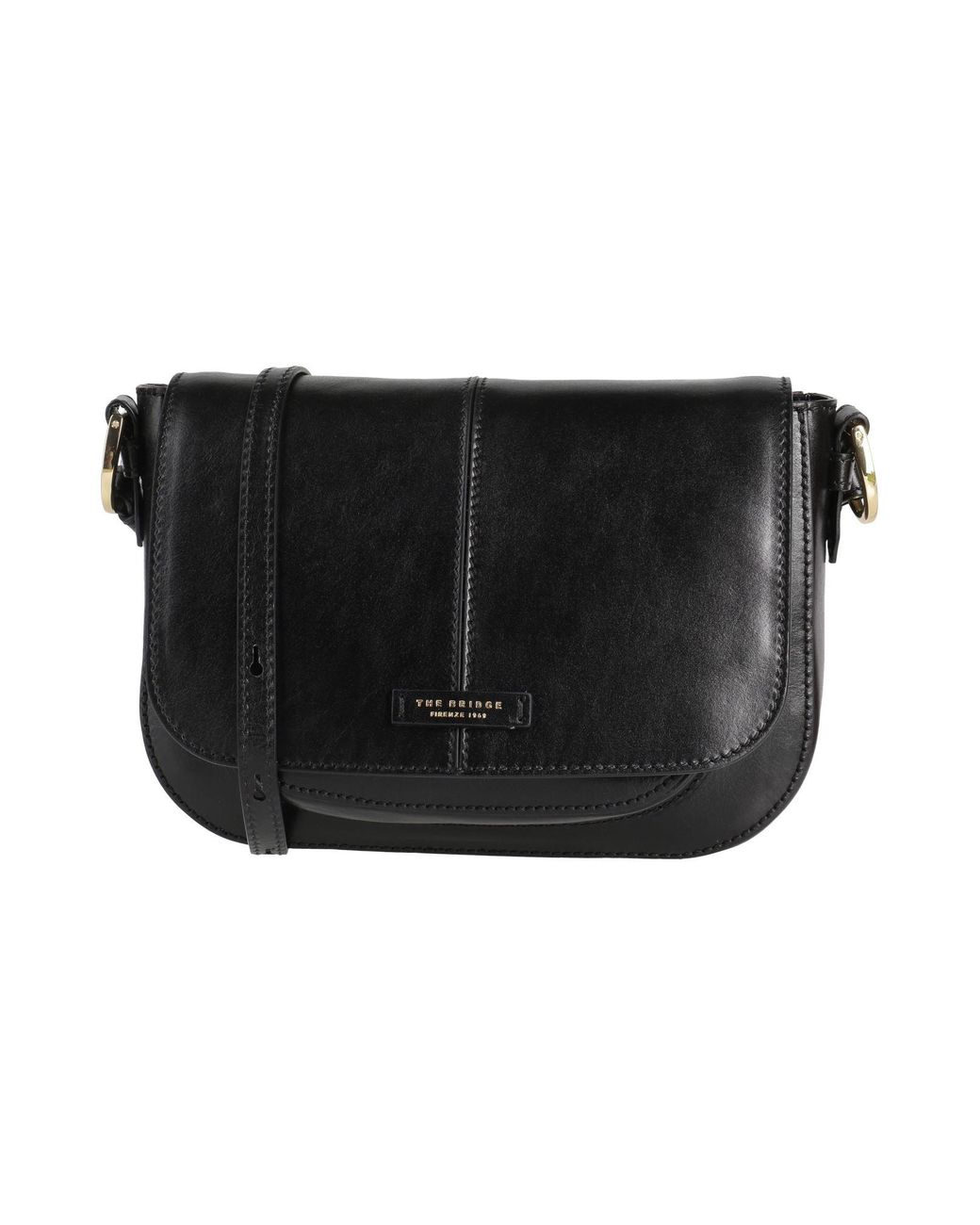 The Bridge Black Cross-Body Bag Cowhide