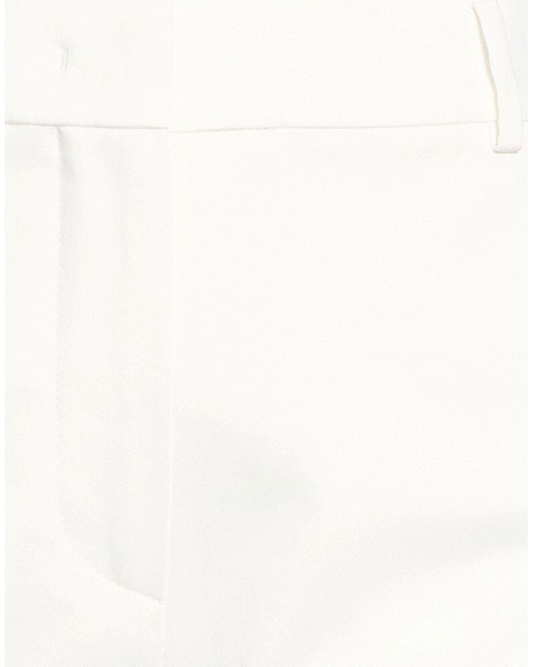 Max Mara White Pants Cotton, Elastane