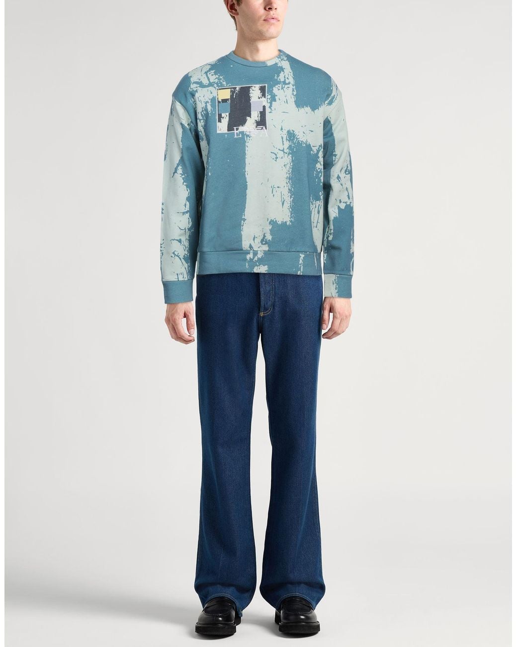 Emporio Armani Blue Sweatshirt Cotton for men