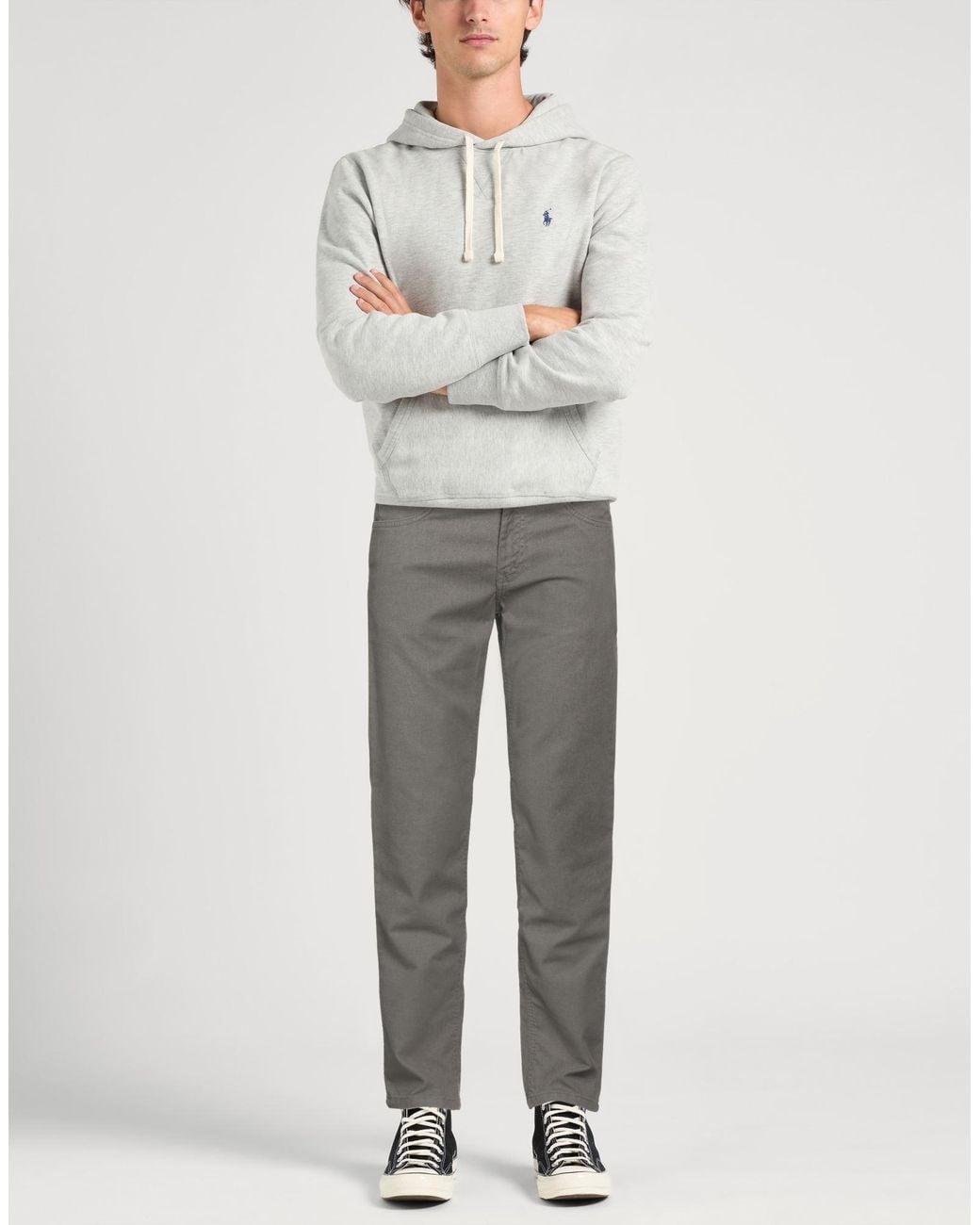 Harmont & Blaine Gray Taupe Pants Cotton, Polyester, Elastane for men