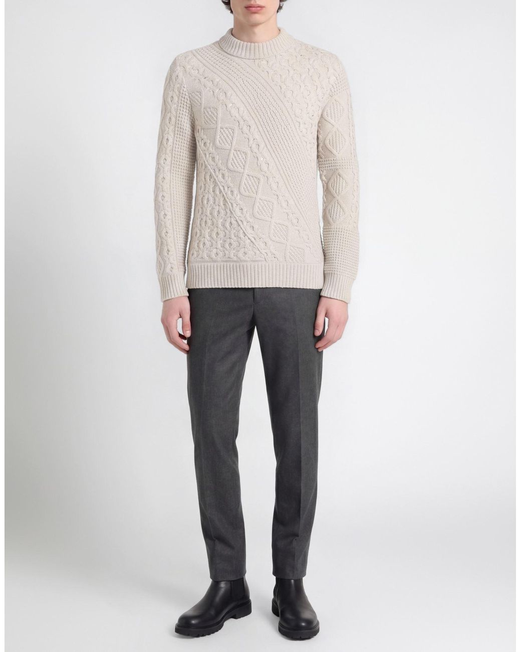 Paolo Pecora White Sweater Virgin Wool for men