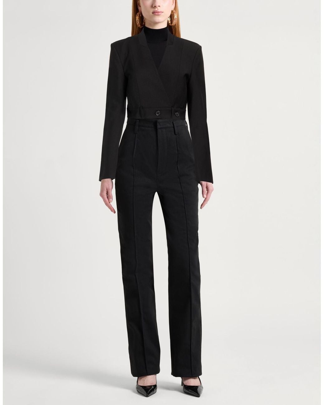 MEIMEIJ Black Blazer Polyester, Wool, Elastane