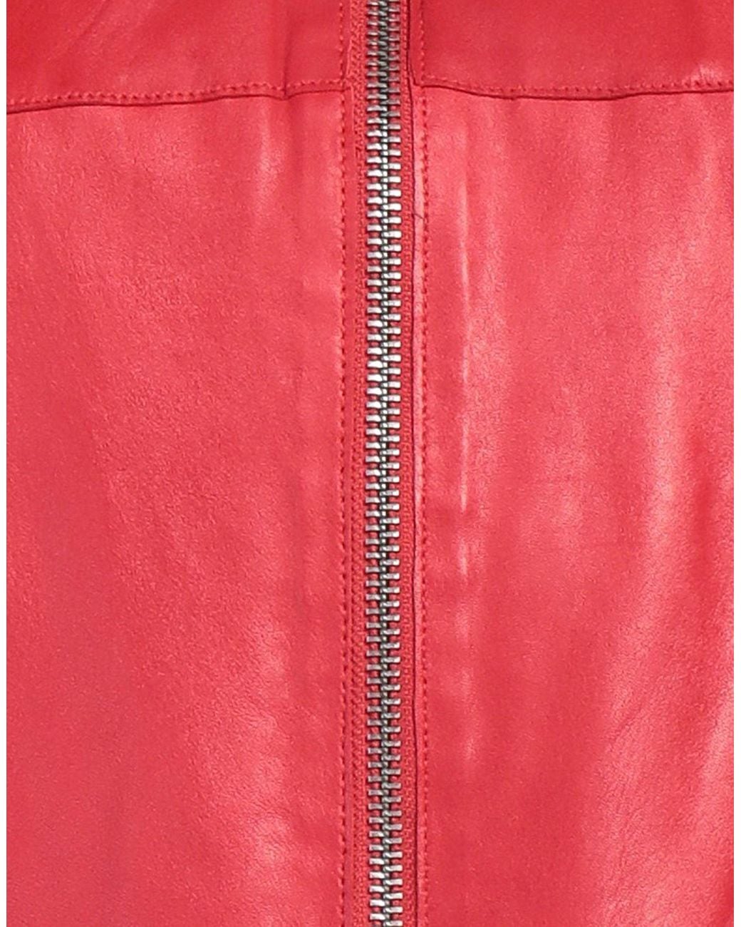 Bully Red Jacket Leather