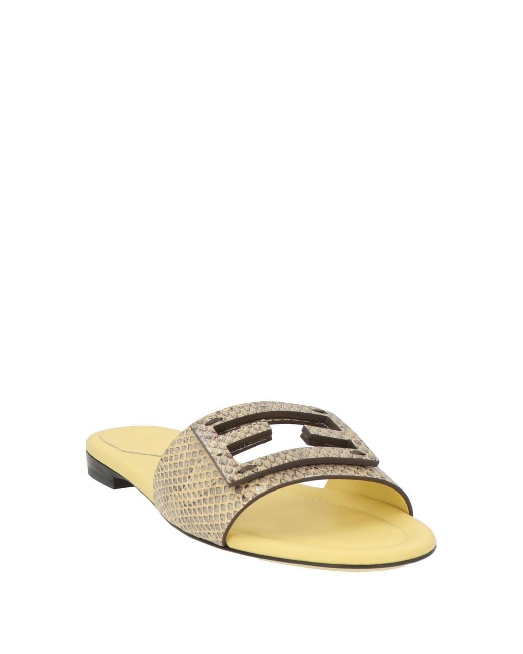 Fendi Metallic Sandals Leather
