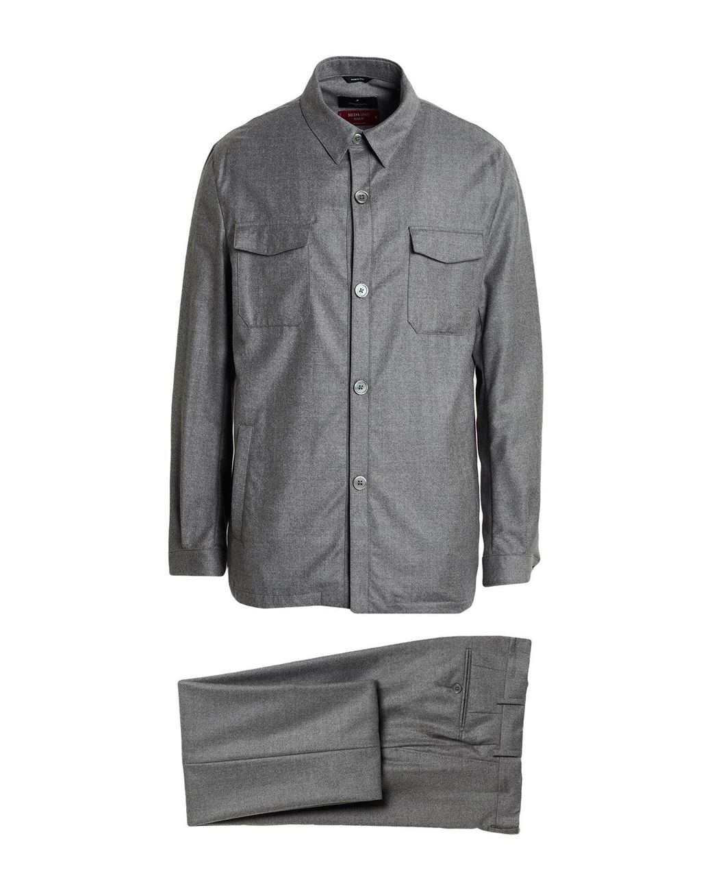 Tombolini Gray Taupe Suit Virgin Wool for men