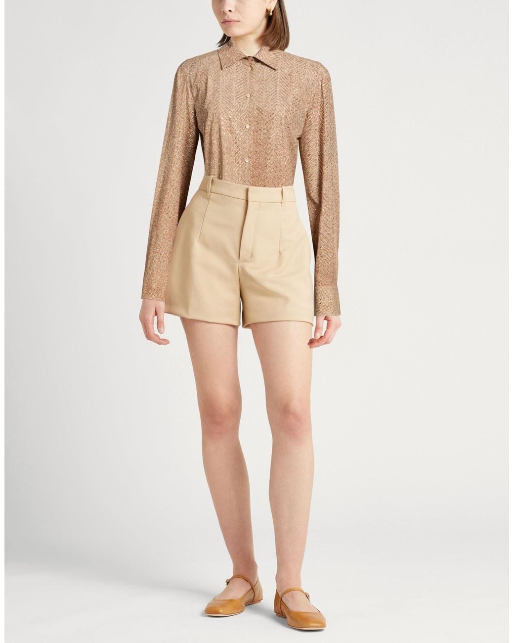Ermanno Scervino Natural Shirt Viscose, Glass, Polyester