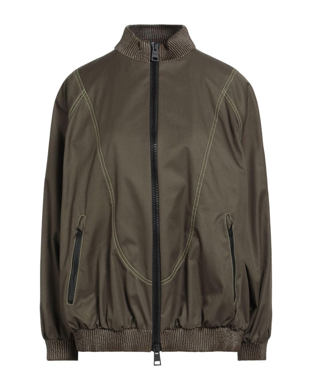 Herno Brown Military Jacket Cotton, Polyamide