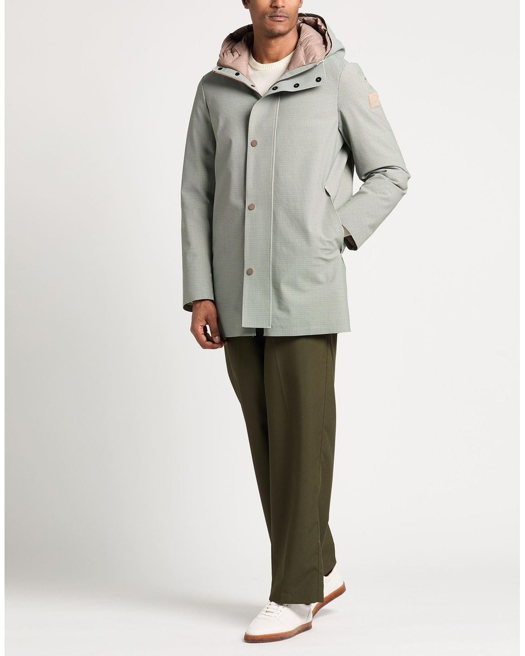 Harmont & Blaine Gray Coat Polyamide, Elastane for men
