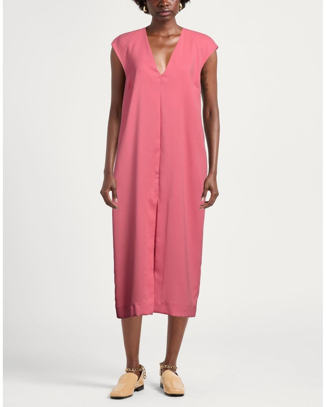 Ballantyne Pink Midi Dress Polyester