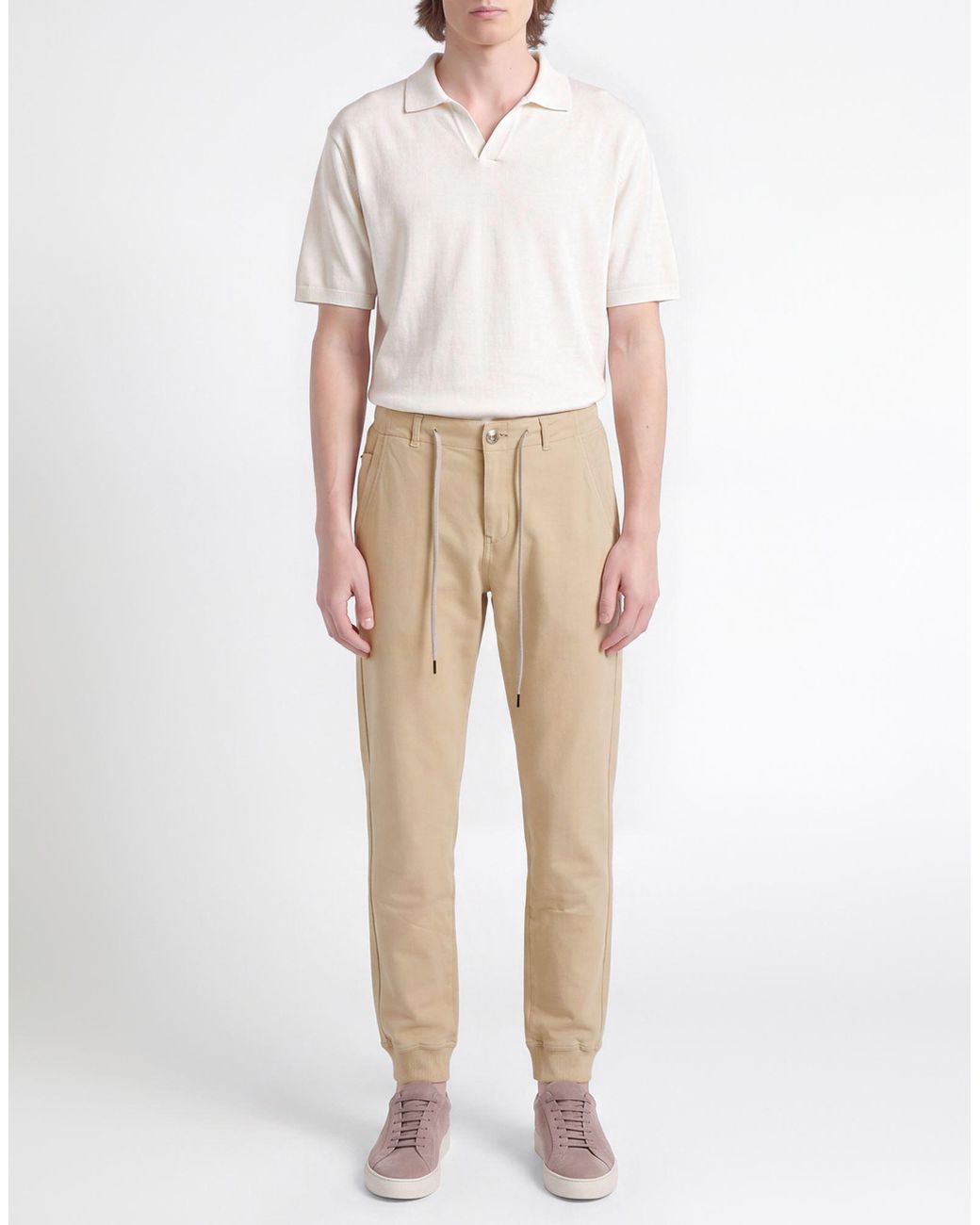 Tramarossa Natural Pants Cotton, Elastane for men