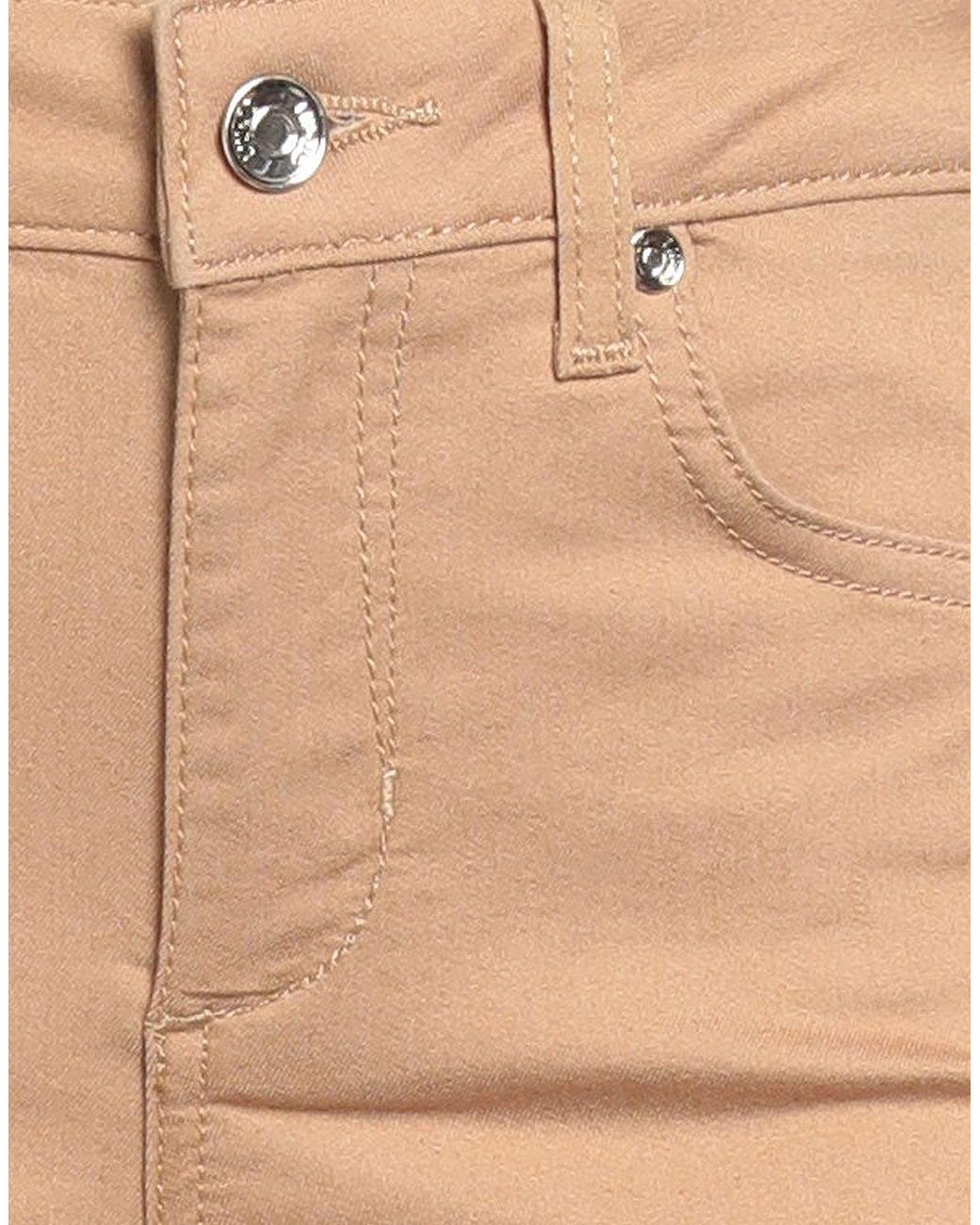 Liu Jo Natural Sand Pants Cotton, Polyester, Elastane