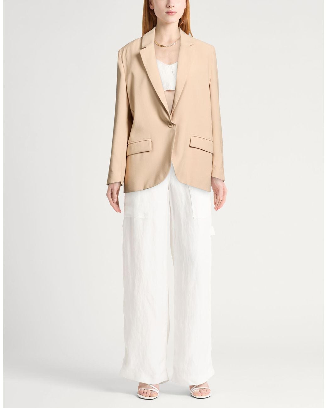 Souvenir Clubbing Natural Blazer Viscose, Polyester