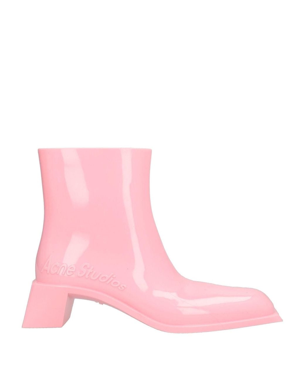Acne Pink Ankle Boots Rubber