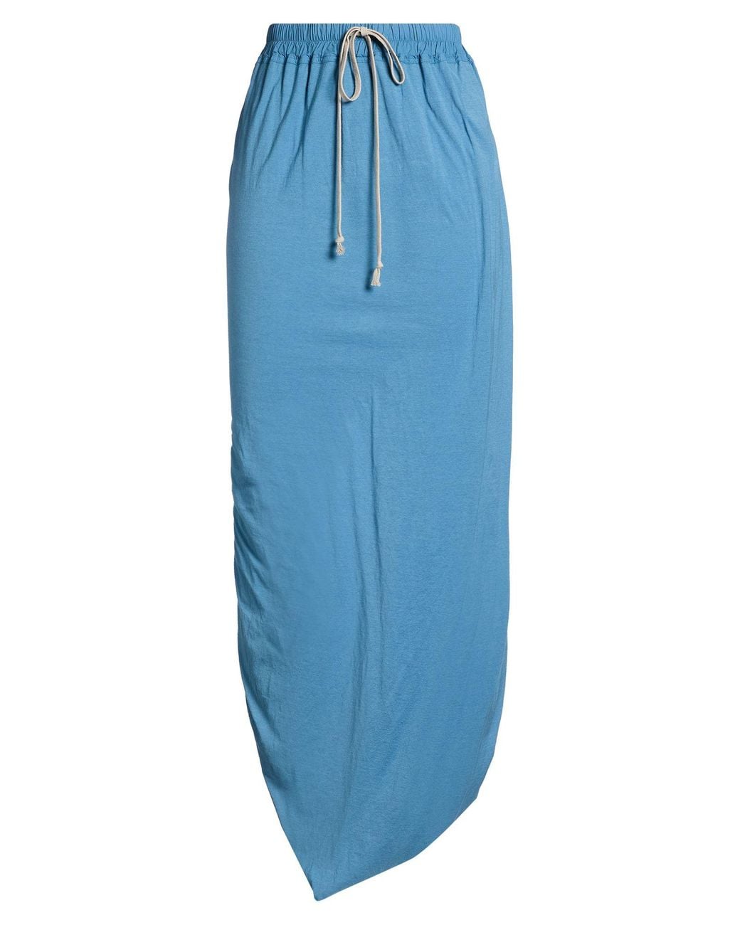 Rick Owens Blue Maxi Skirt Cotton