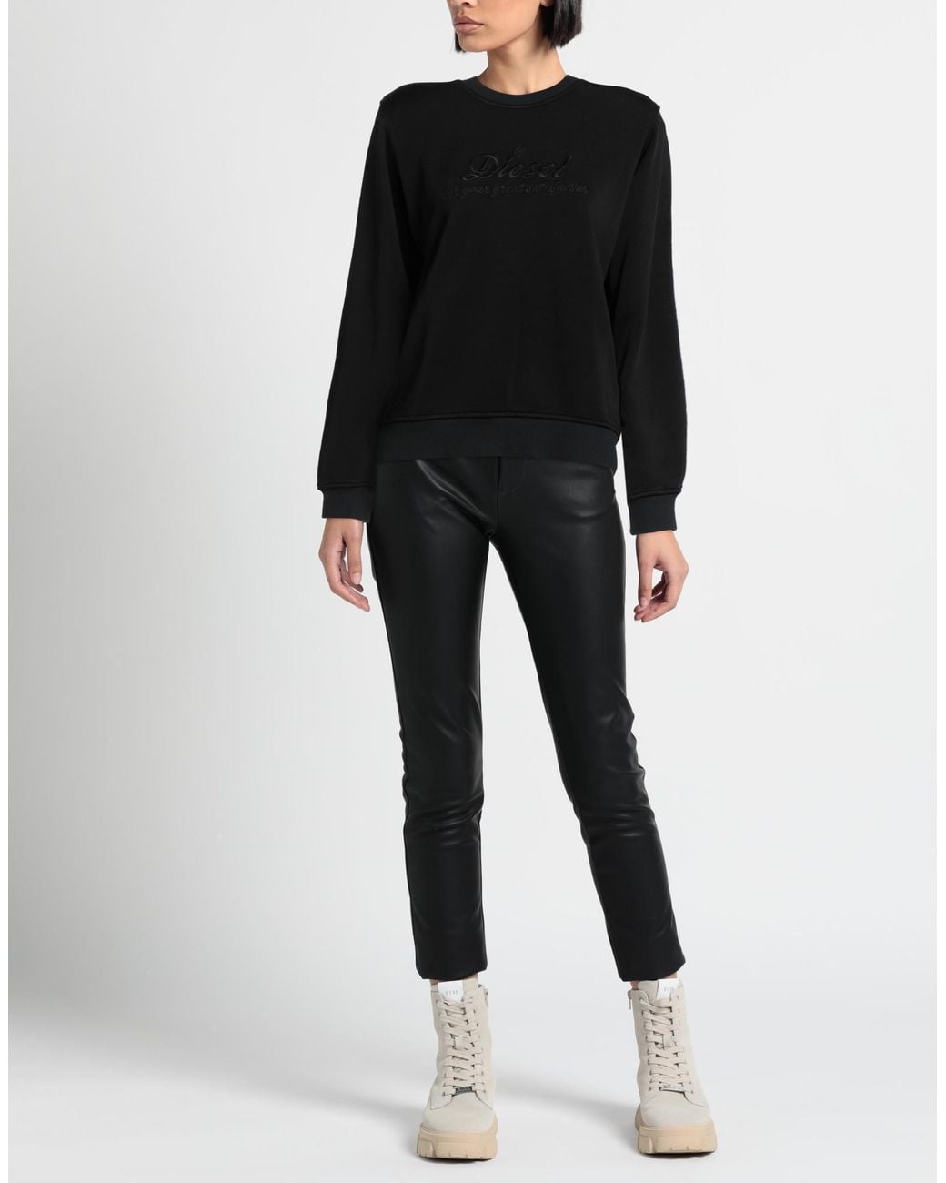 DIESEL Black Embroidered-Logo Crew Neck Sweatshirt