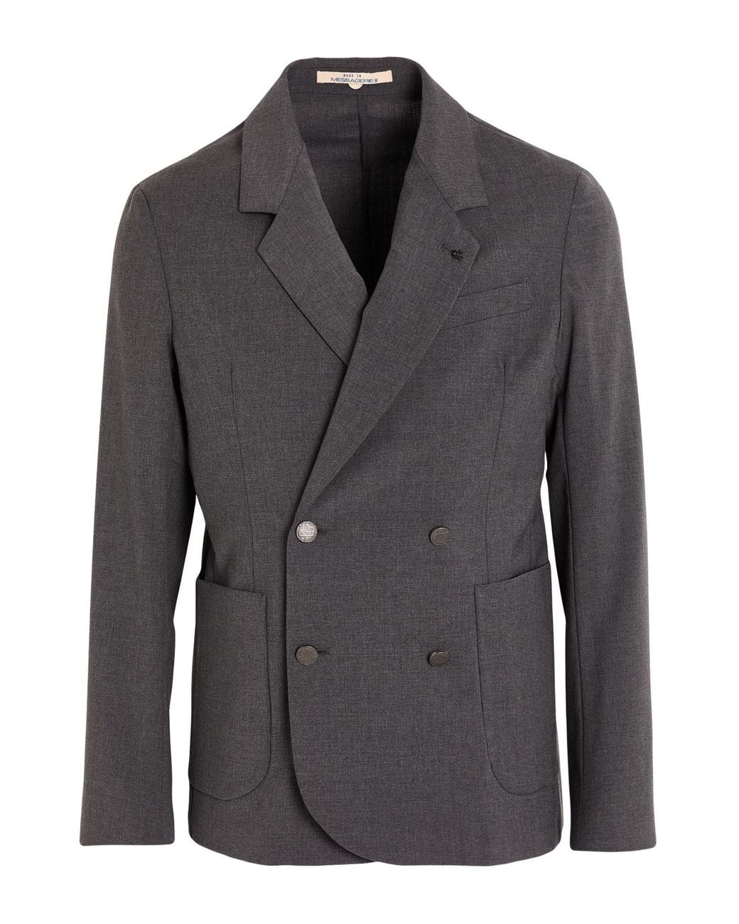 Messagerie Gray Blazer Wool, Viscose, Elastane for men