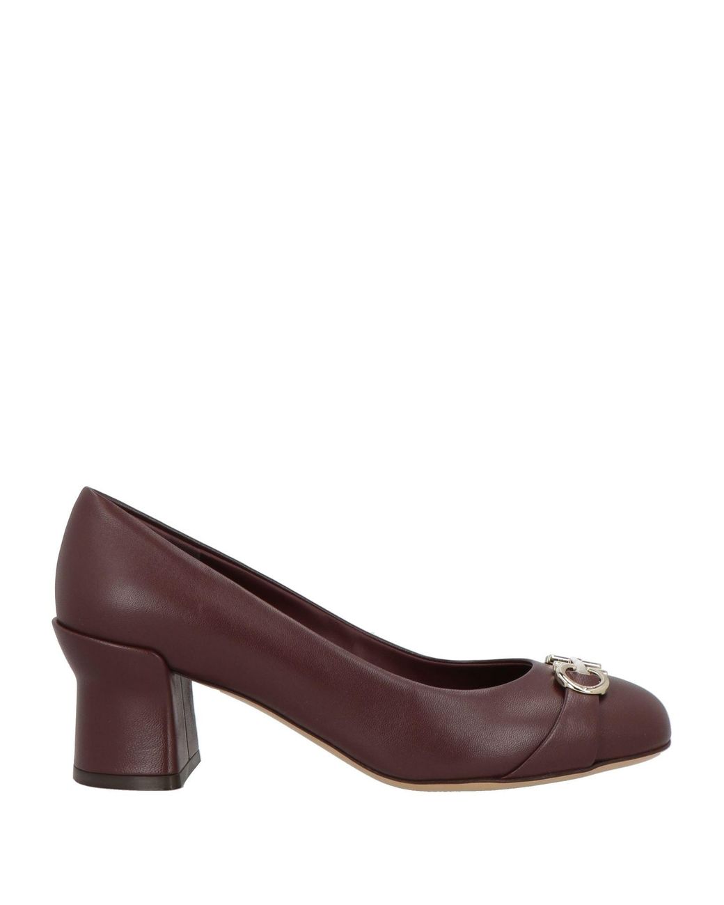 Ferragamo Purple Otilia 55 Burgundy Pumps Lambskin