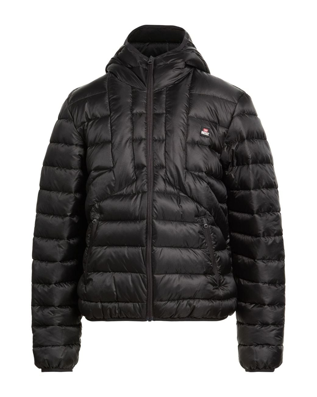 DIESEL Black Puffer Polyester for men