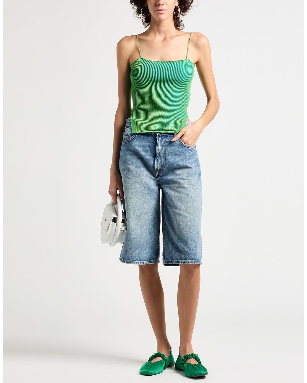 Semicouture Green Top Viscose, Polyamide