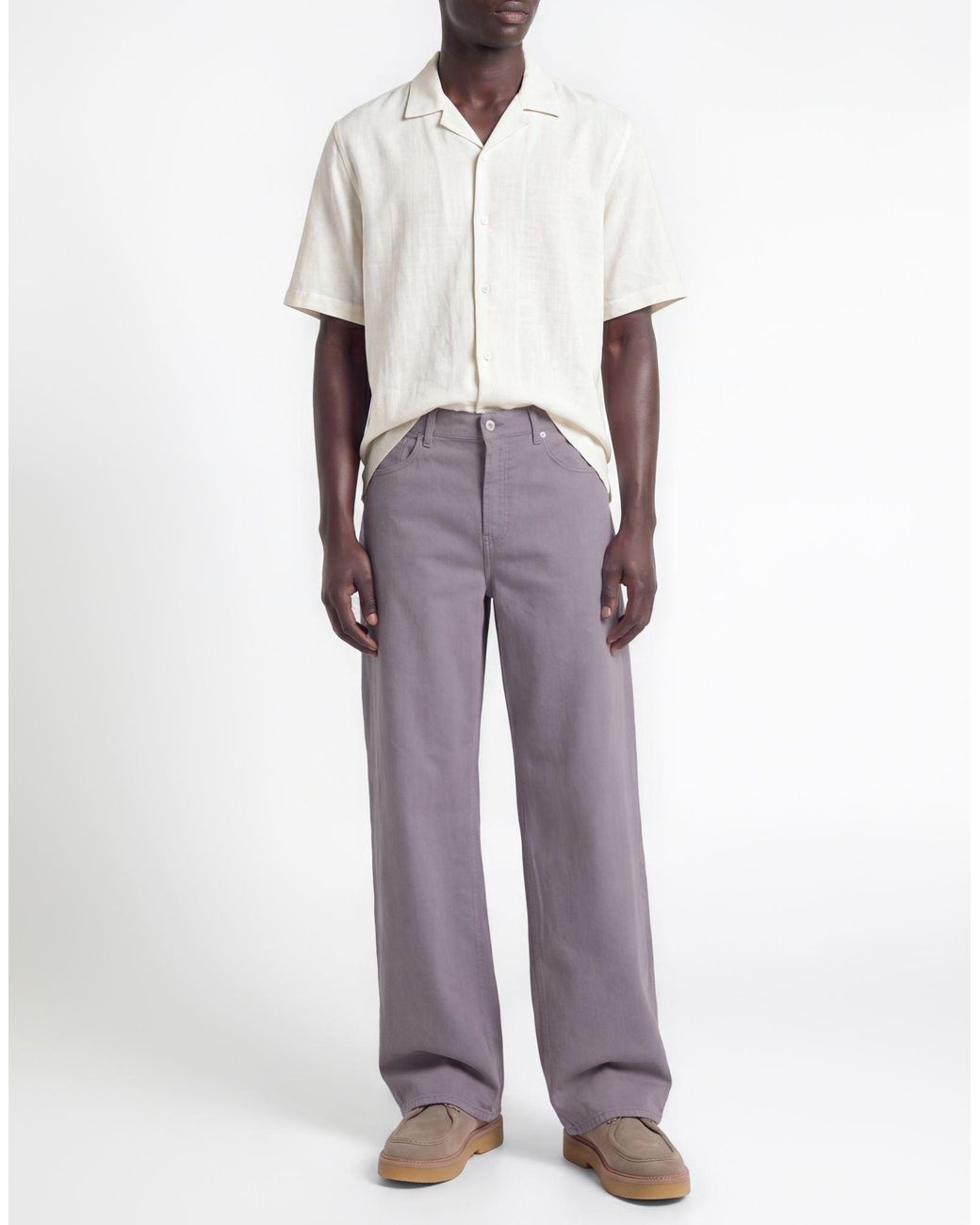 Department 5 Purple Lilac Pants Cotton, Elastane for men