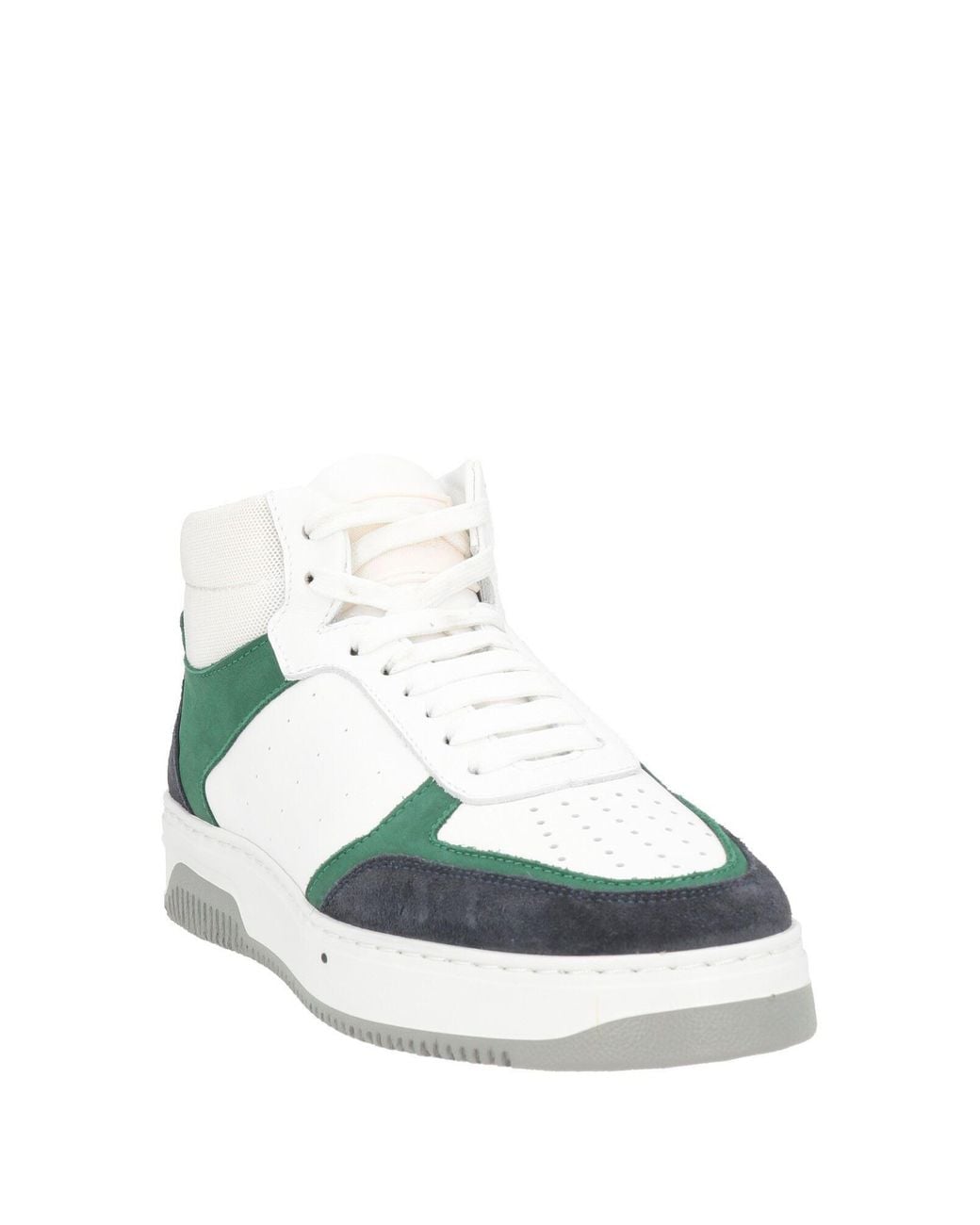 Pollini Green Sneakers Leather, Textile Fibers