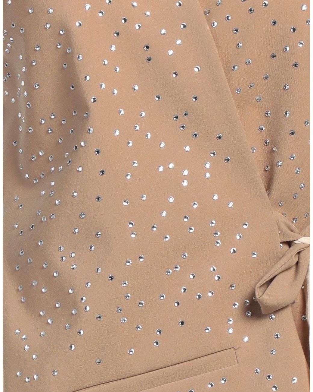 Alysi Natural Sand Tailored Vest Polyester, Virgin Wool, Elastane