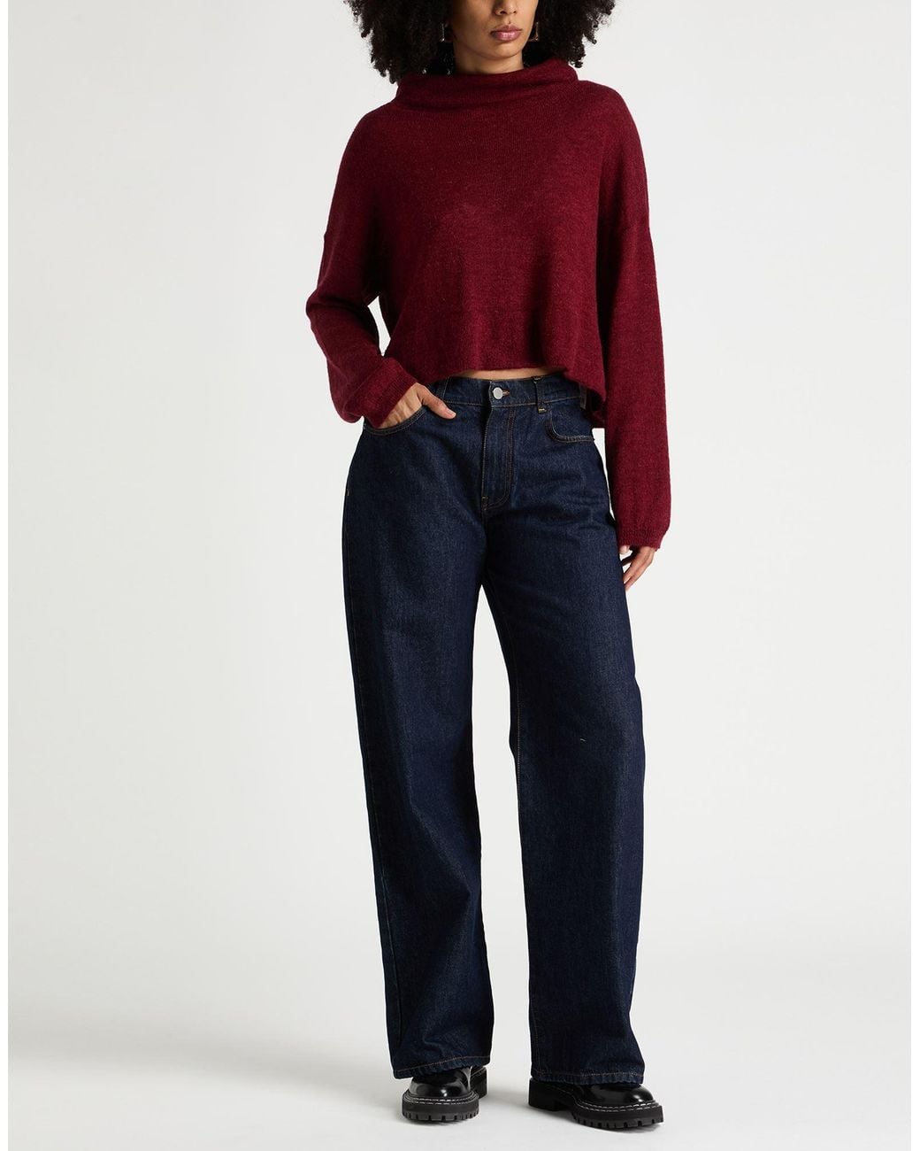Manila Grace Red Turtleneck Acrylic, Polyamide, Mohair Wool
