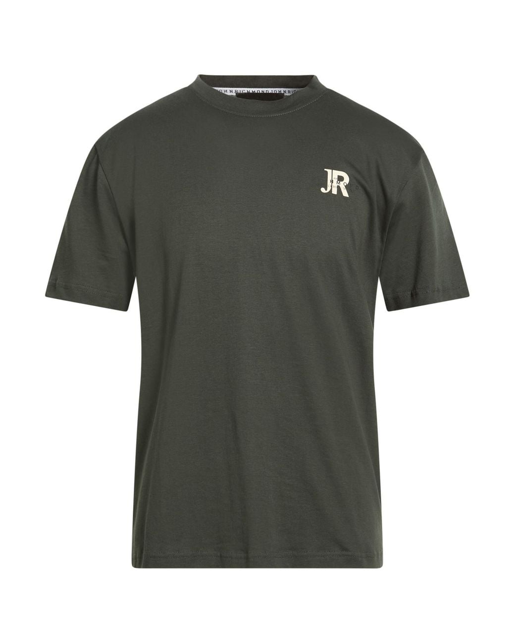 John Richmond Green Dark T-Shirt Cotton for men