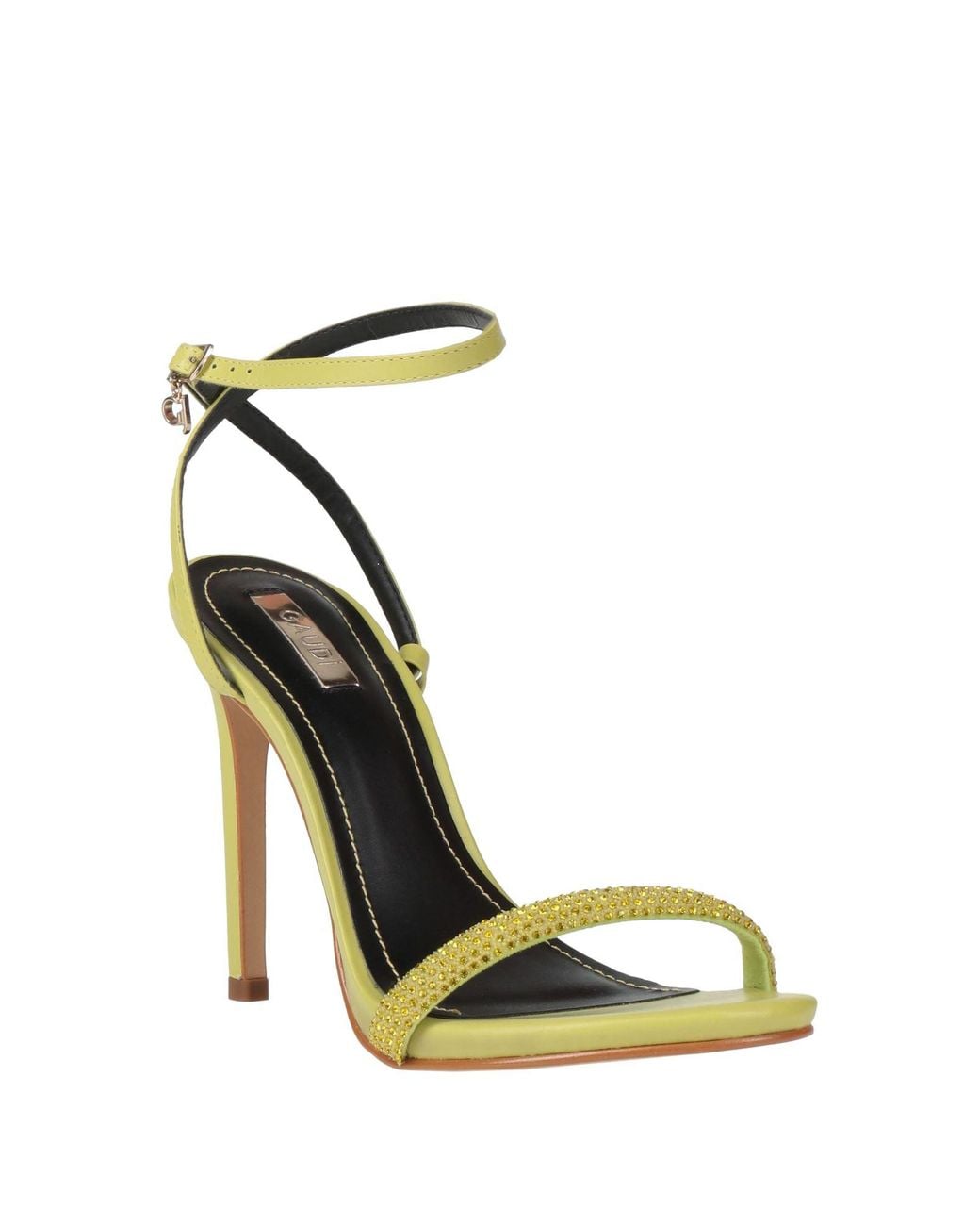 GAUDI Metallic Lime Sandals Leather