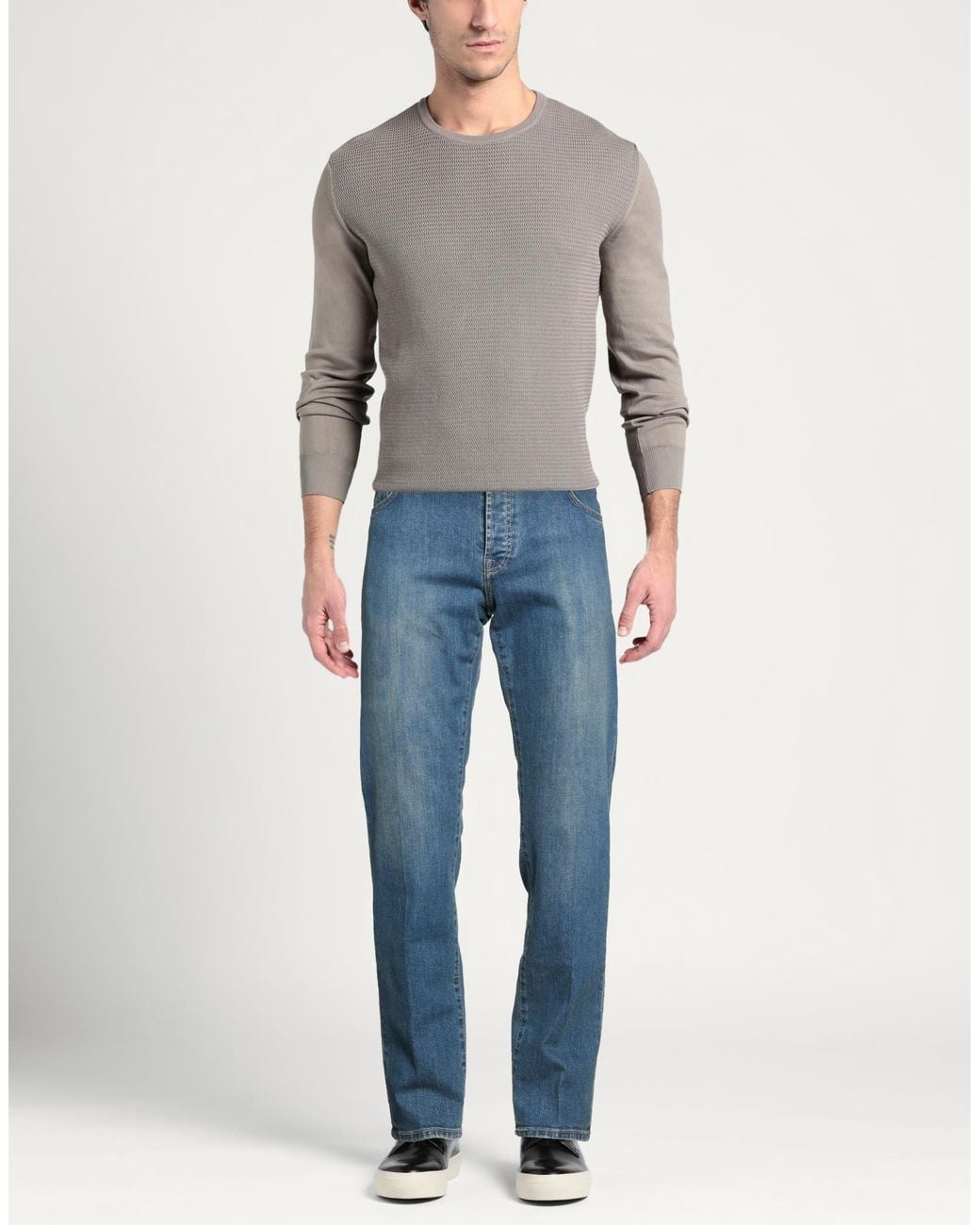 Luigi Borrelli Napoli Blue Jeans Cotton, Elastane for men