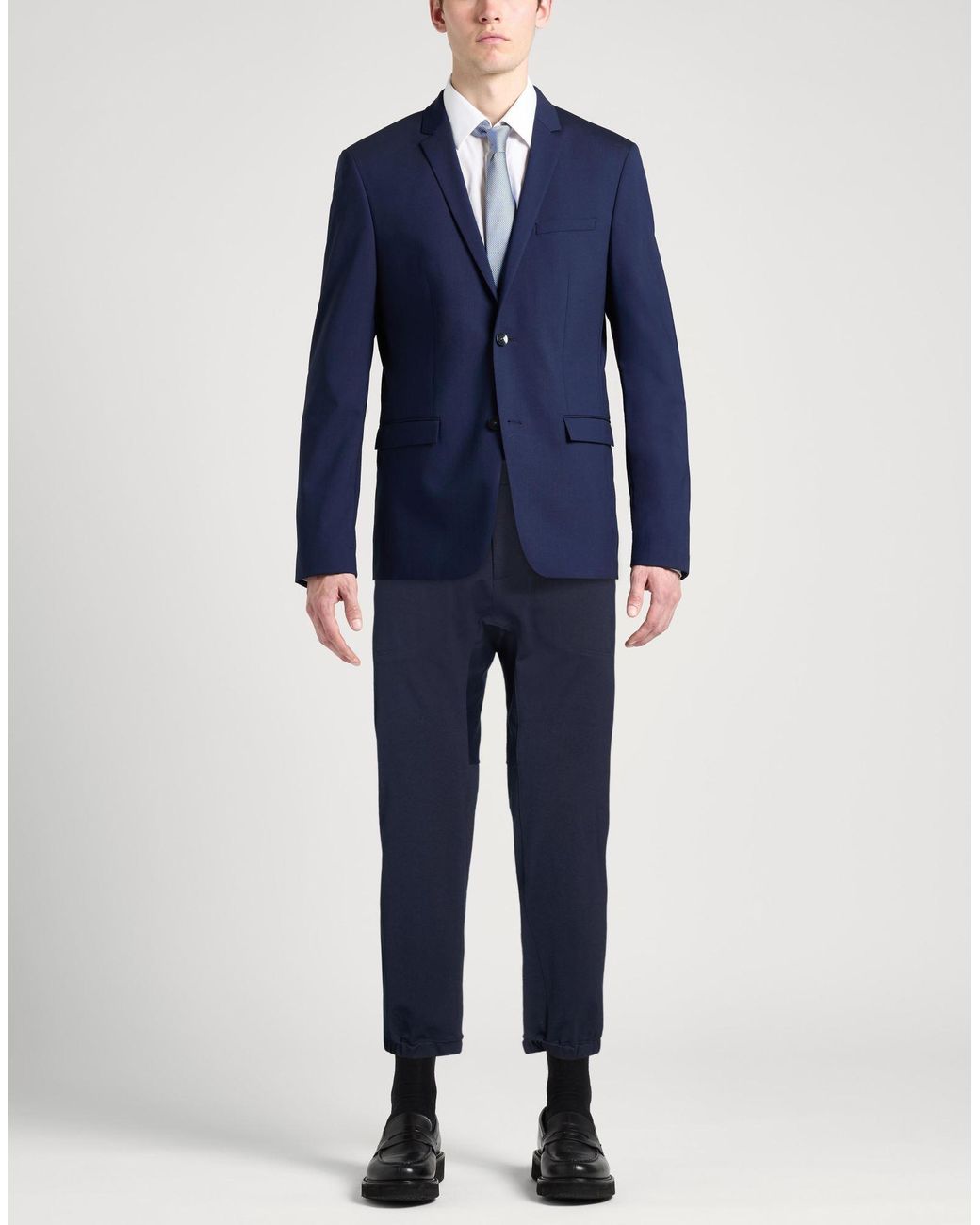 Lardini Blue Easy Wear Midnight Pants Cotton, Polyamide, Elastane for men