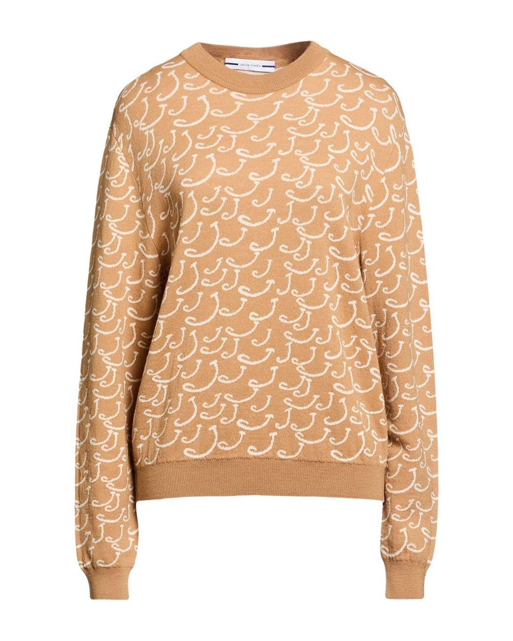 Jacob Cohen Natural Camel Sweater Virgin Wool