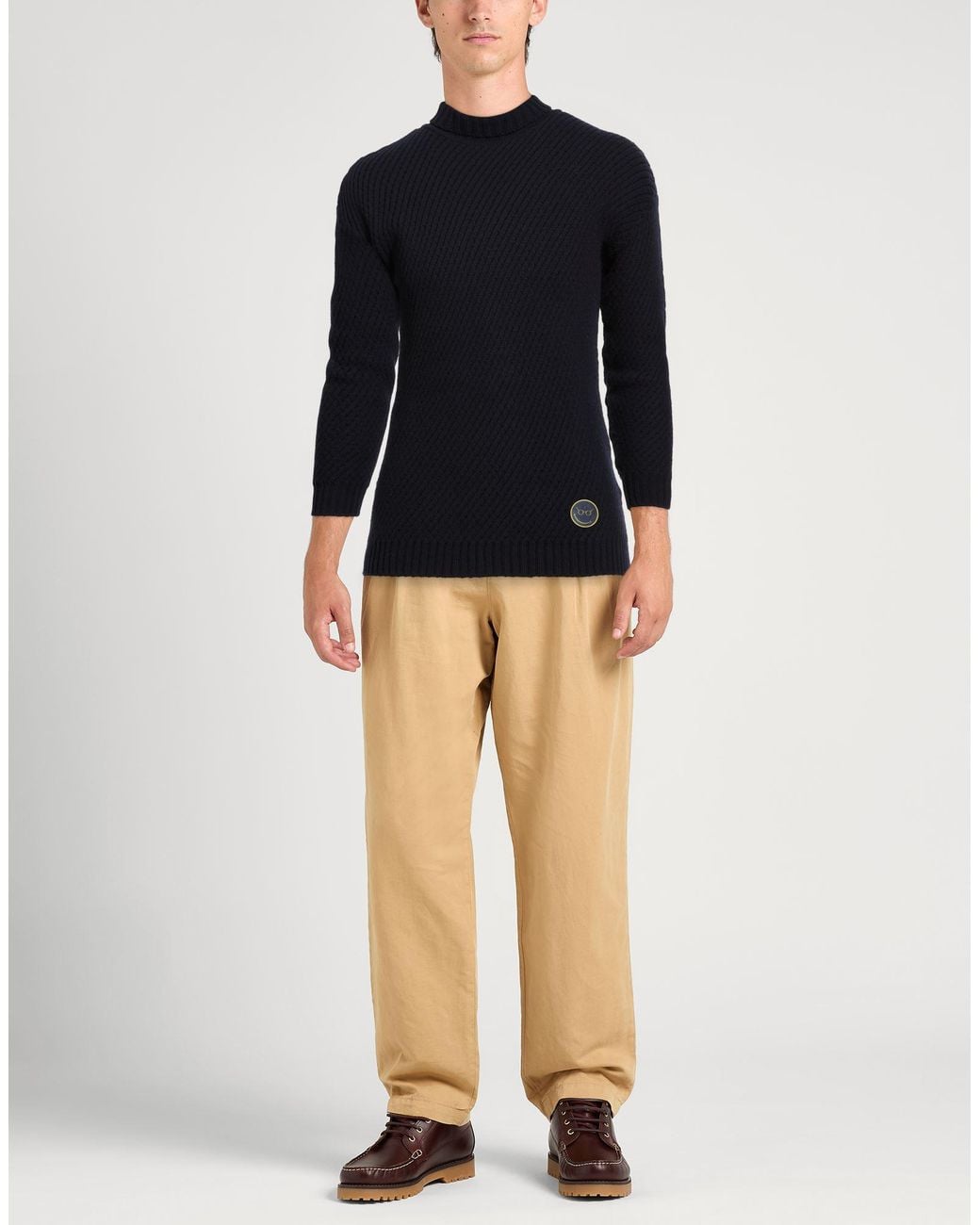 ARMANI EXCHANGE Blue Midnight Turtleneck Wool, Polyamide for men