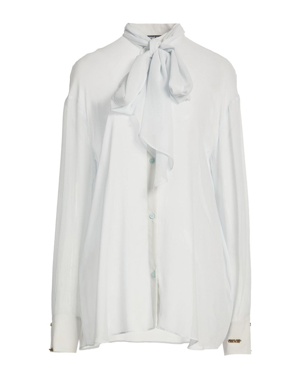 Versace Jeans Couture White Sky Shirt Silk