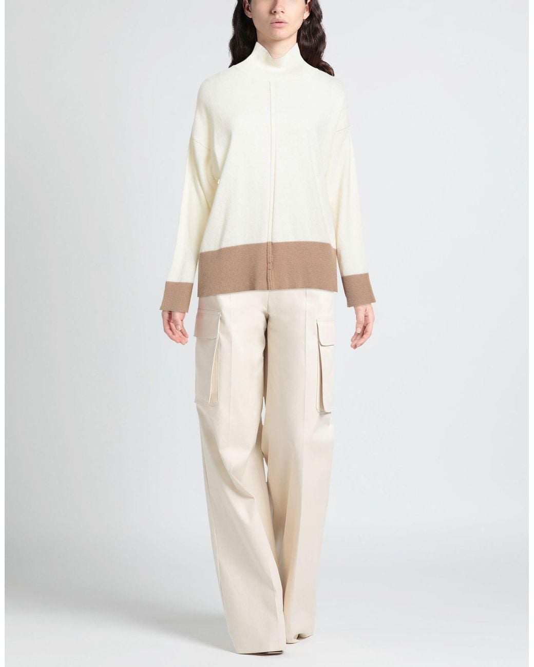 N.O.W. ANDREA ROSATI CASHMERE White Turtleneck