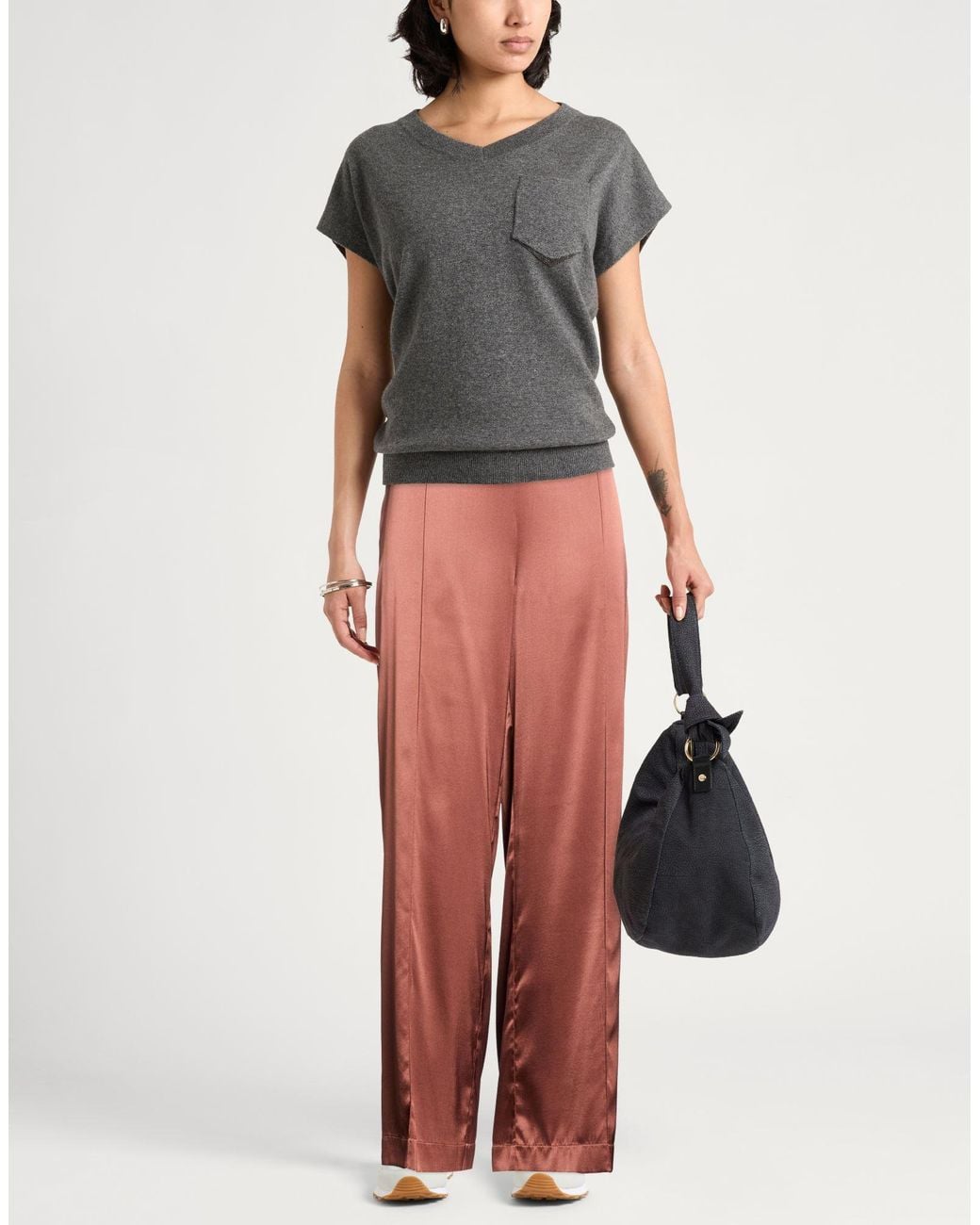 Roberto Collina Red Pants Silk, Elastane