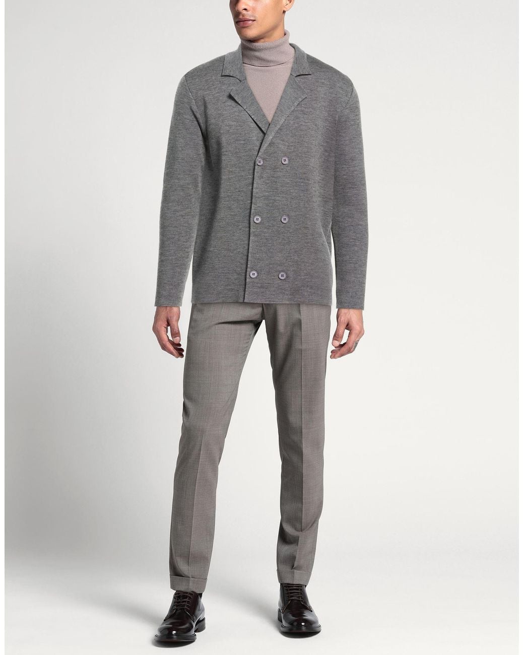 Cashmere Company Gray Blazer Merino Wool, Elastane for men