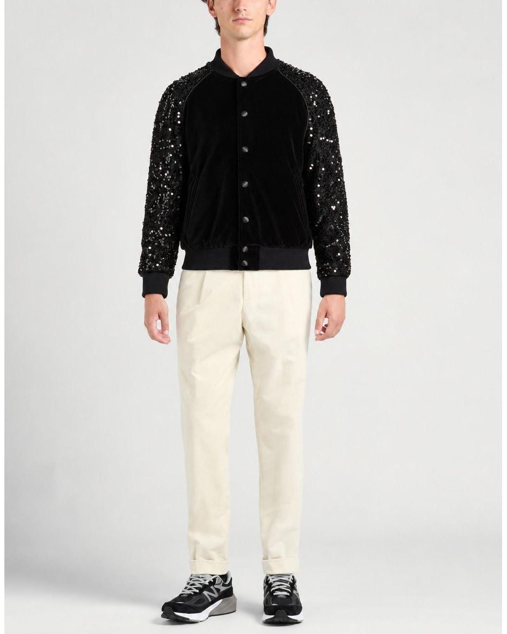 Grifoni Black Jacket Cotton, Elastane for men