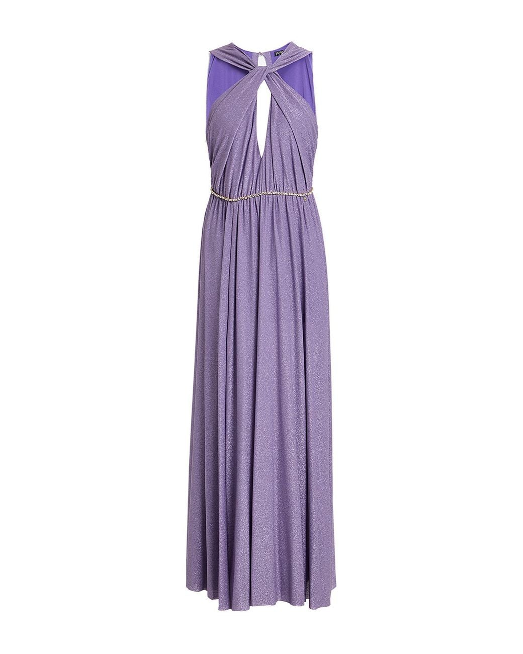 Liu Jo Purple Maxi Dress Viscose, Polyamide, Polyester, Elastane