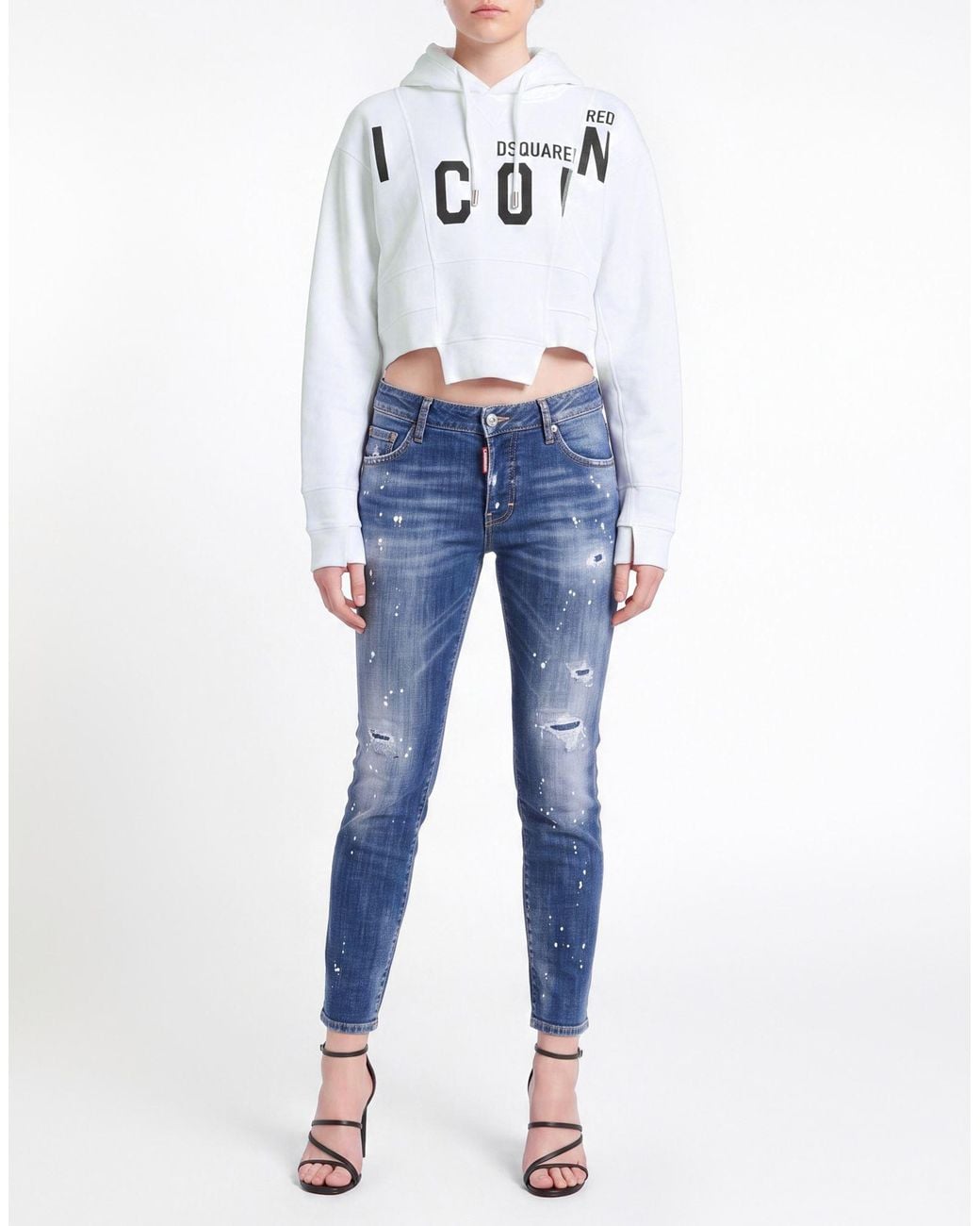 DSquared² White Sweatshirt Cotton
