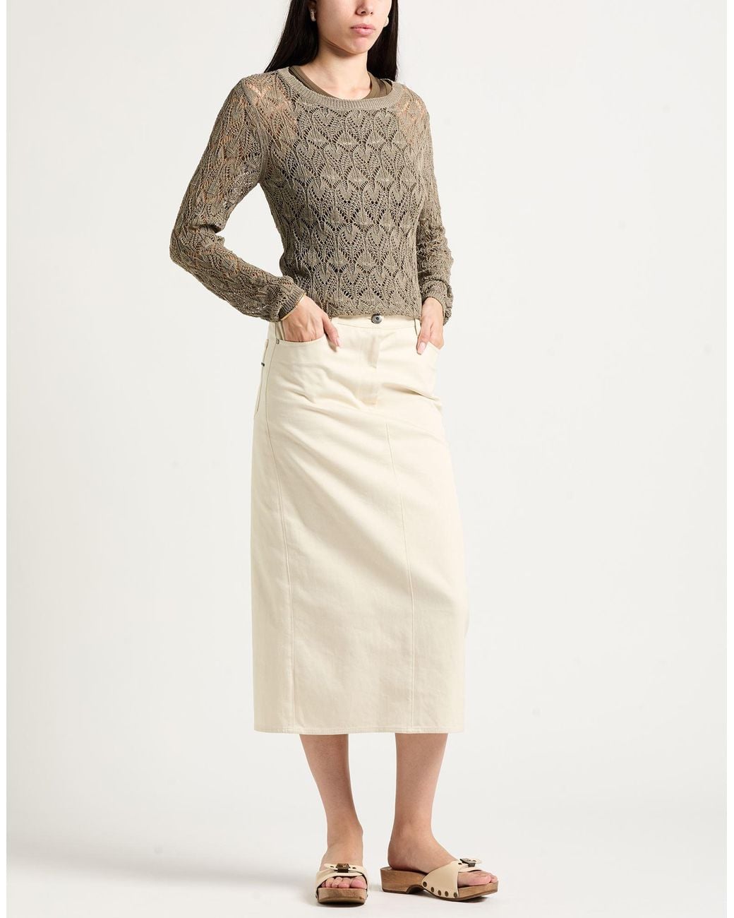 European Culture Gray Sweater Viscose, Polyamide