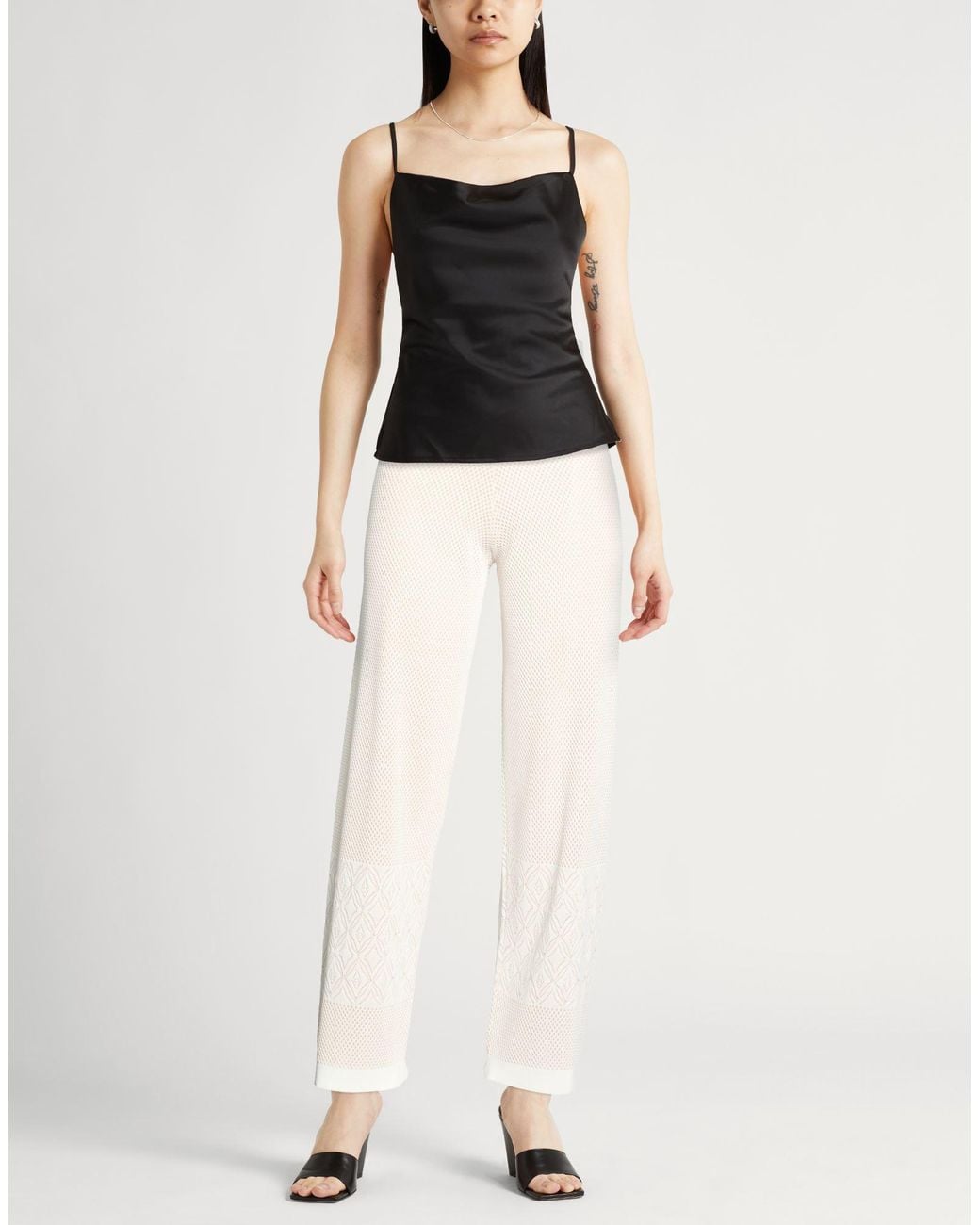 Agnona White Pants Viscose