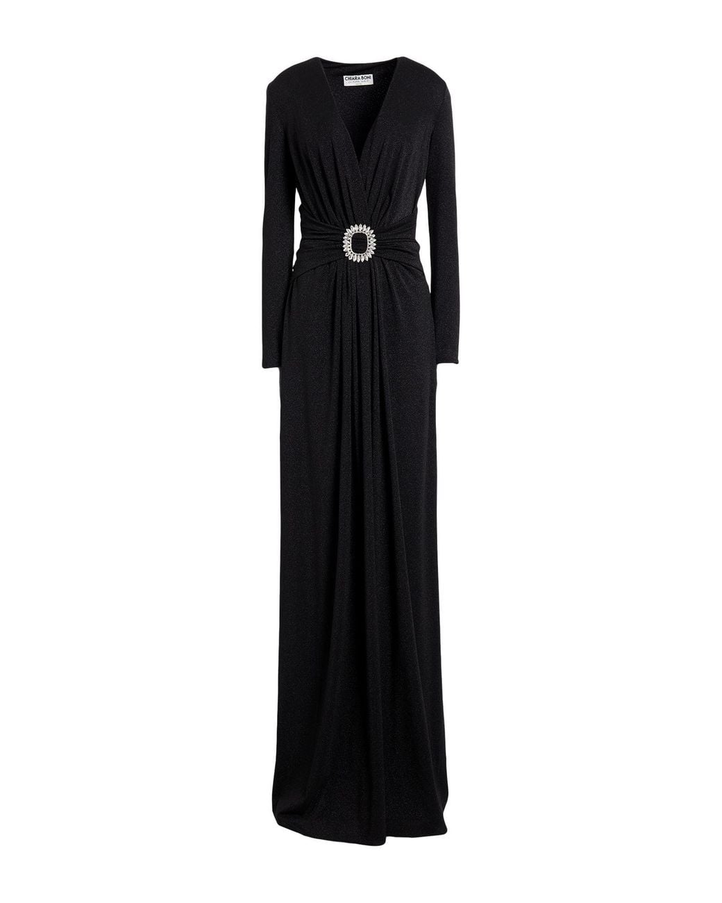 La Petite Robe Di Chiara Boni Black Maxi Dress Polyamide, Viscose, Elastane, Polyester
