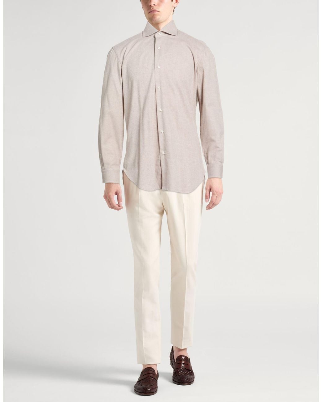 Barba Napoli Pink Sand Shirt Cotton for men