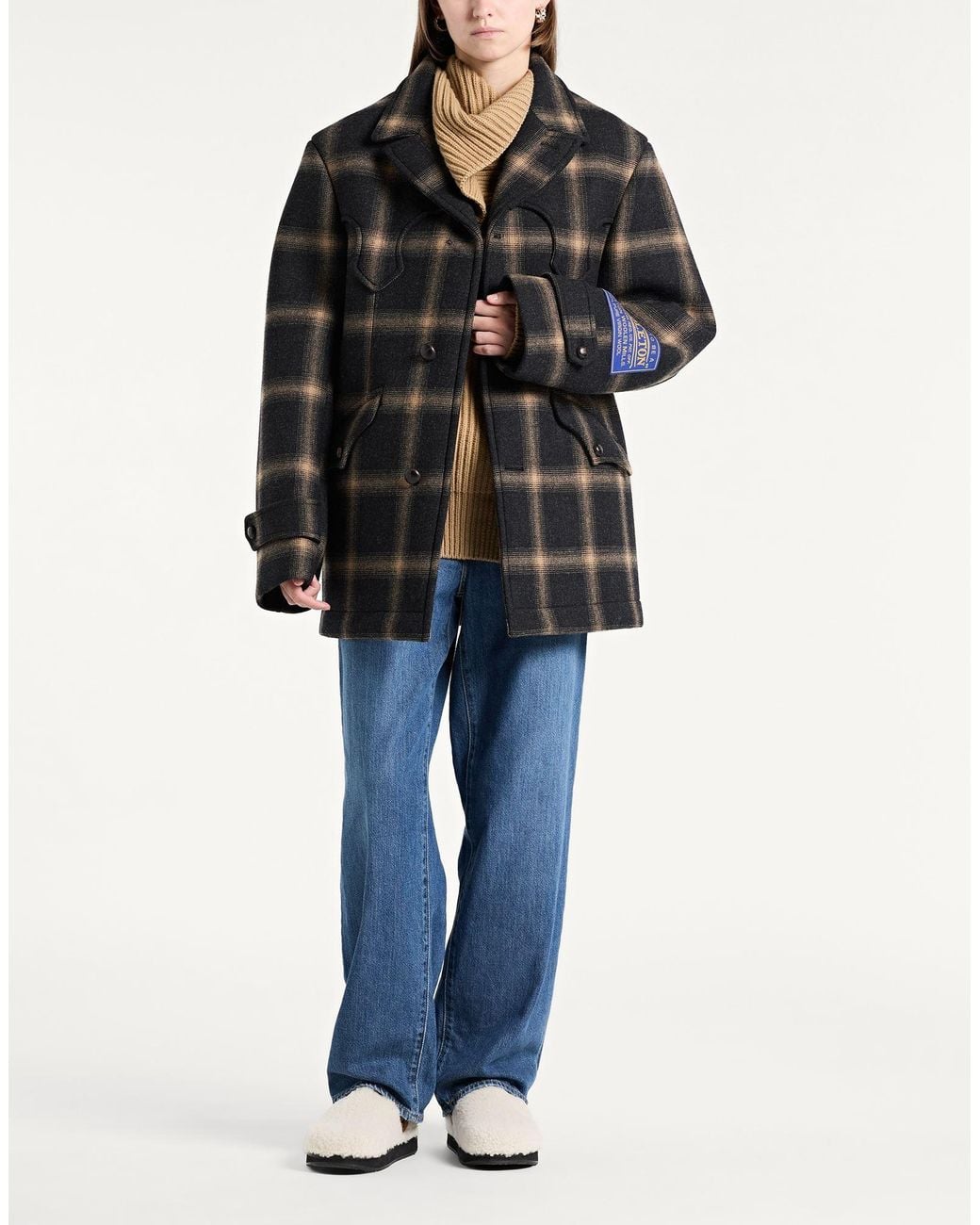 Maison Margiela Black Charcoal Coat Wool