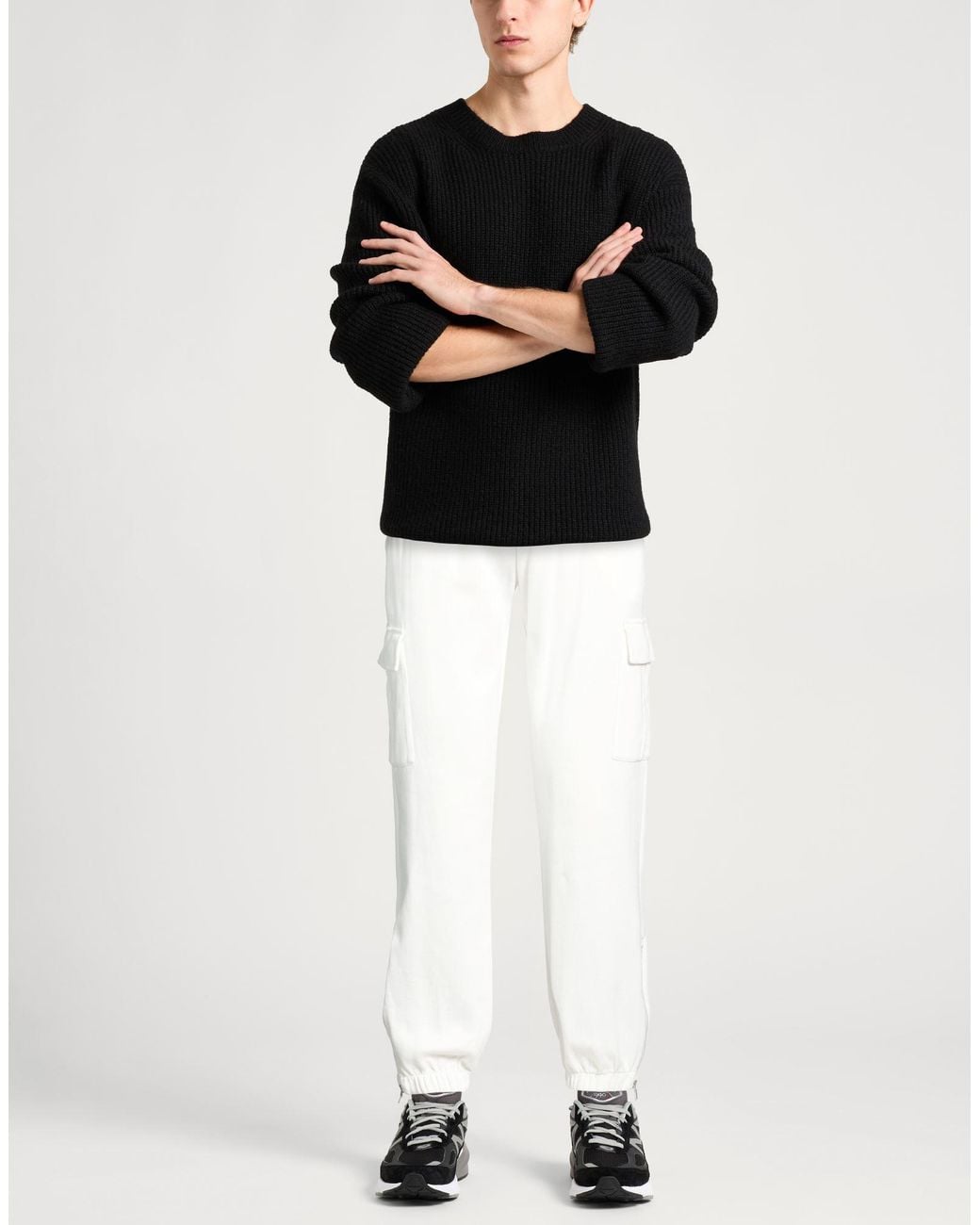 Eleventy White Pants Cotton, Polyamide for men